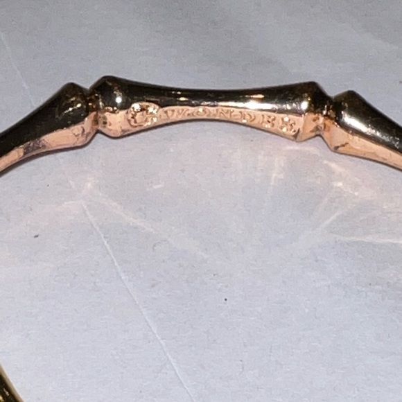 C Wonder Metal Bamboo Bangle Bracelets - gold w/rhinestones, rose gold, silver - Picture 5 of 5